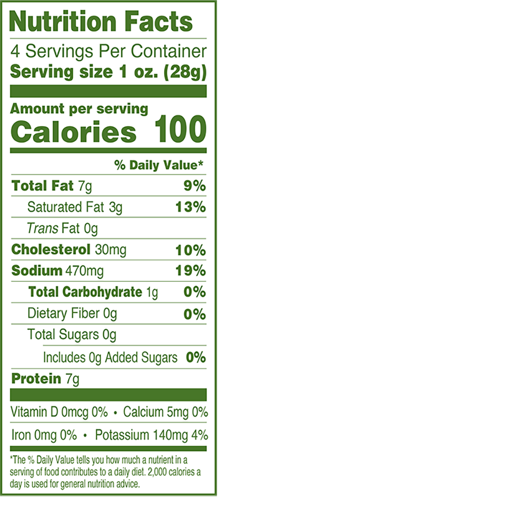 Applegate Naturals® Peppered Genoa Salami Nutrition Information