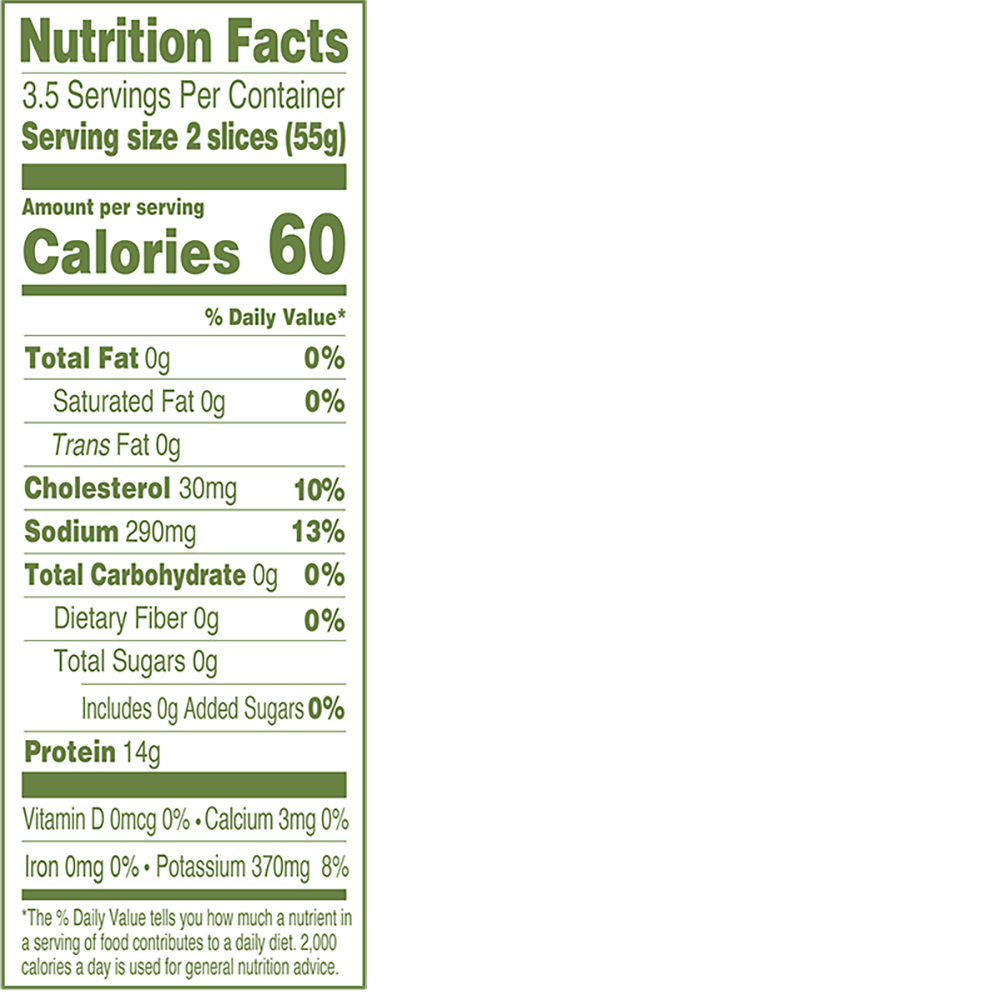 Applegate Naturals® Oven Roasted Turkey Breast Nutrition Information 